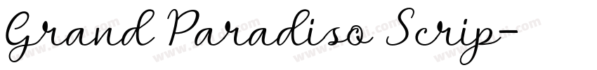 Grand Paradiso Scrip字体转换